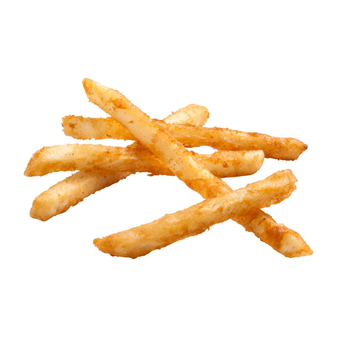 Papas a la francesa con cobertura corte recto, con cáscara