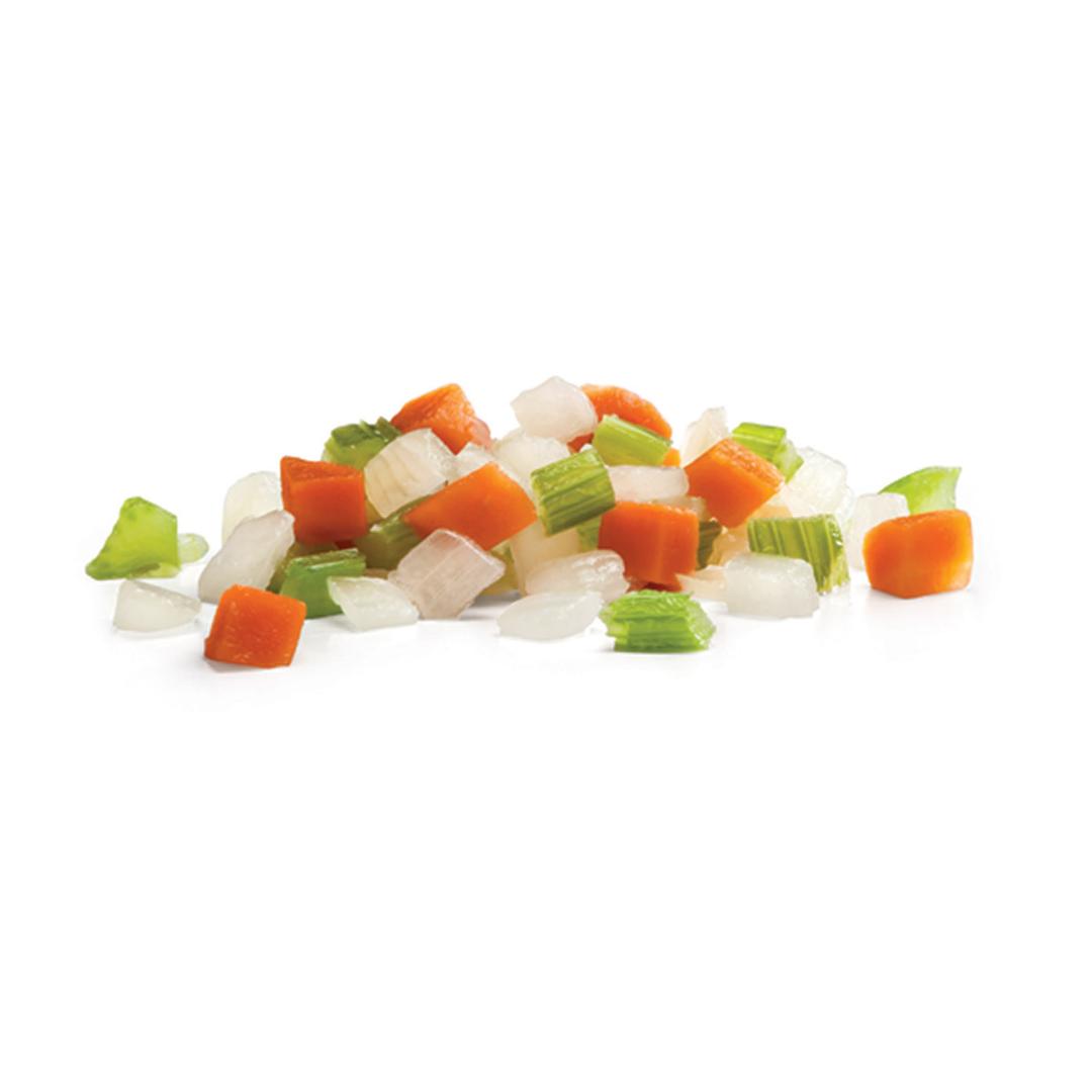 Combinación de verduras Mirepoix