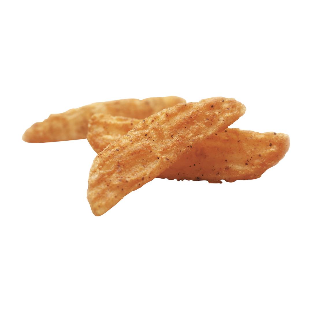 Battered 8 Cut Crinkle Cut Wedges, Skin On
